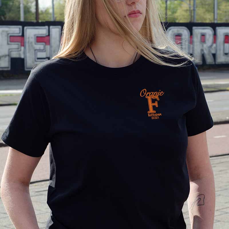 T-shirt regular zwart - 010 ORANJE - Rotterdam EK 2024