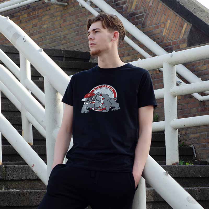 T-shirt regular - Bulldog Vintage - logo voor groot