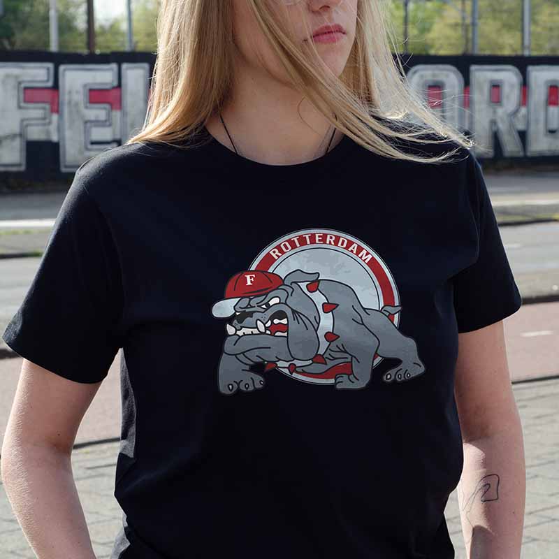 T-shirt regular - Bulldog Vintage - logo voor groot