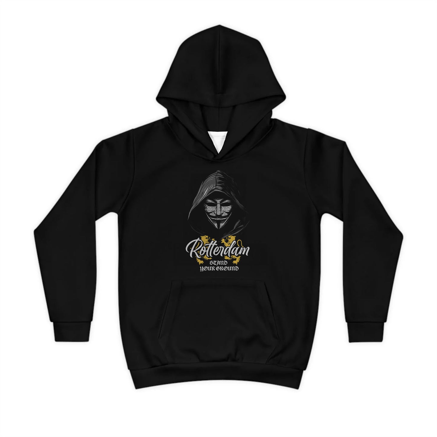 Hoodie regular zwart - kids - Vendetta - Rotterdam stand your ground