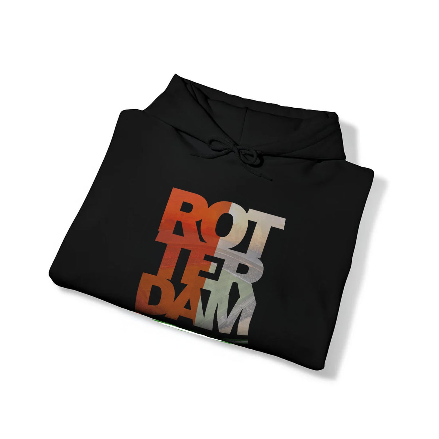 Hoodie relax zwart - ROT TER DAM