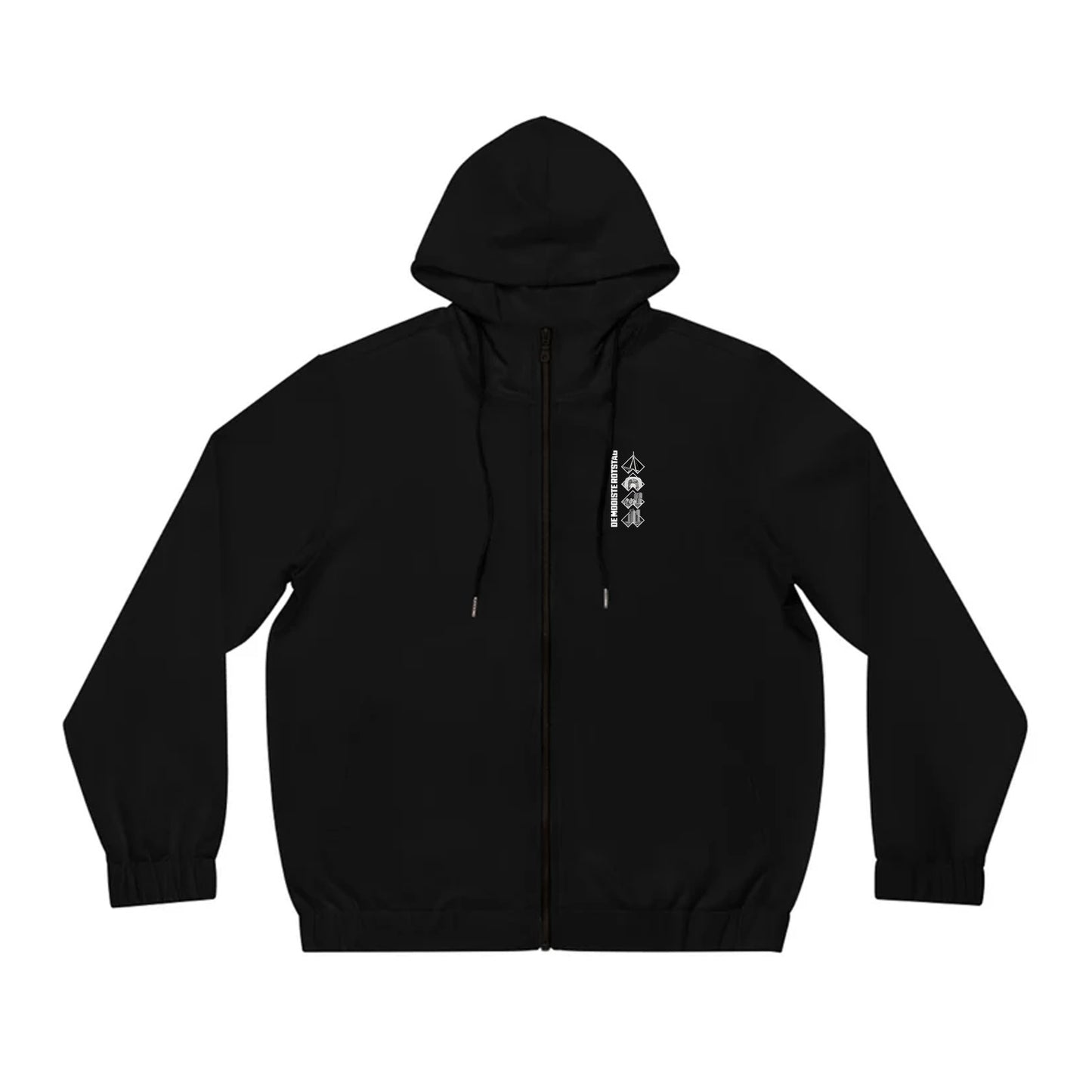 Hoodie met rits relax zwart - De Mooiste Rotstad