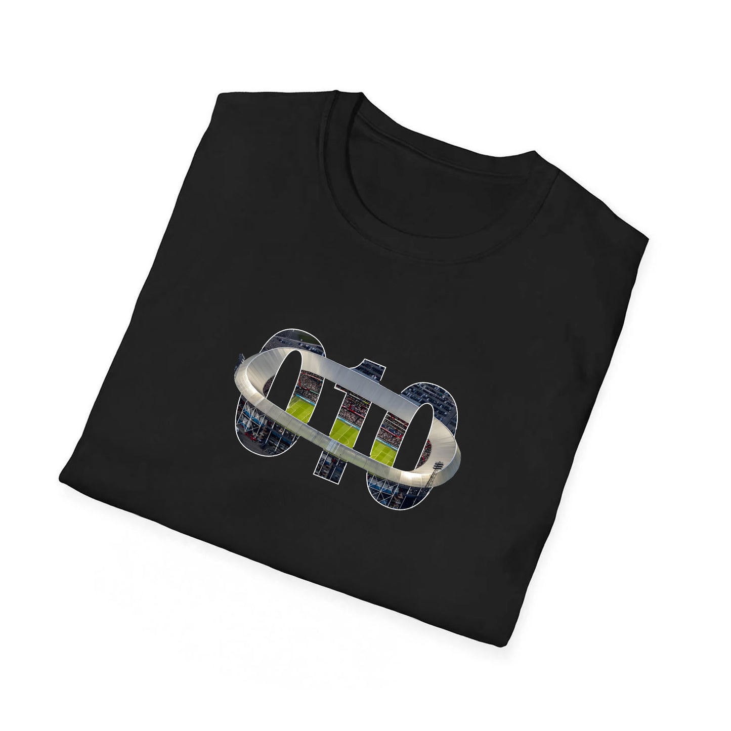 T-shirt regular zwart - 010 Stadion