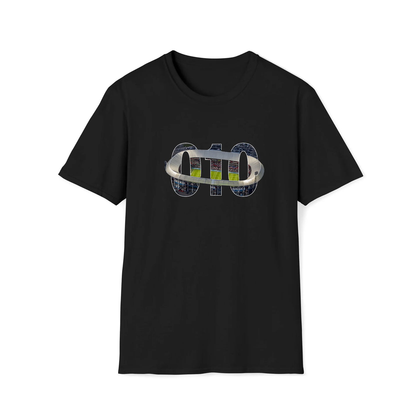 T-shirt regular zwart - 010 Stadion