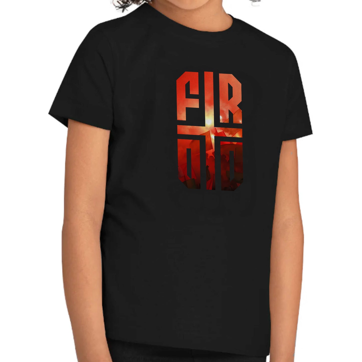 T-shirt regular zwart - kids - FR010