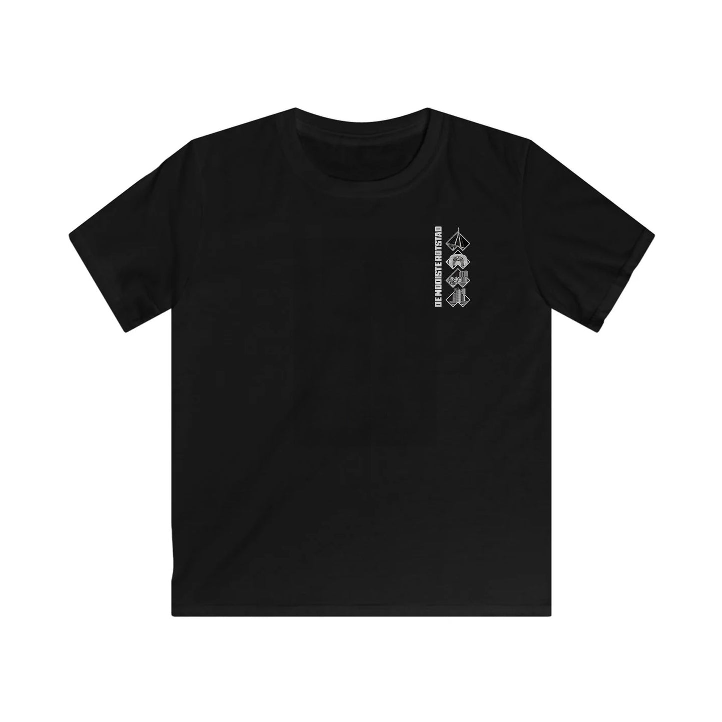 T-shirt regular zwart - kids - De Mooiste Rotstad