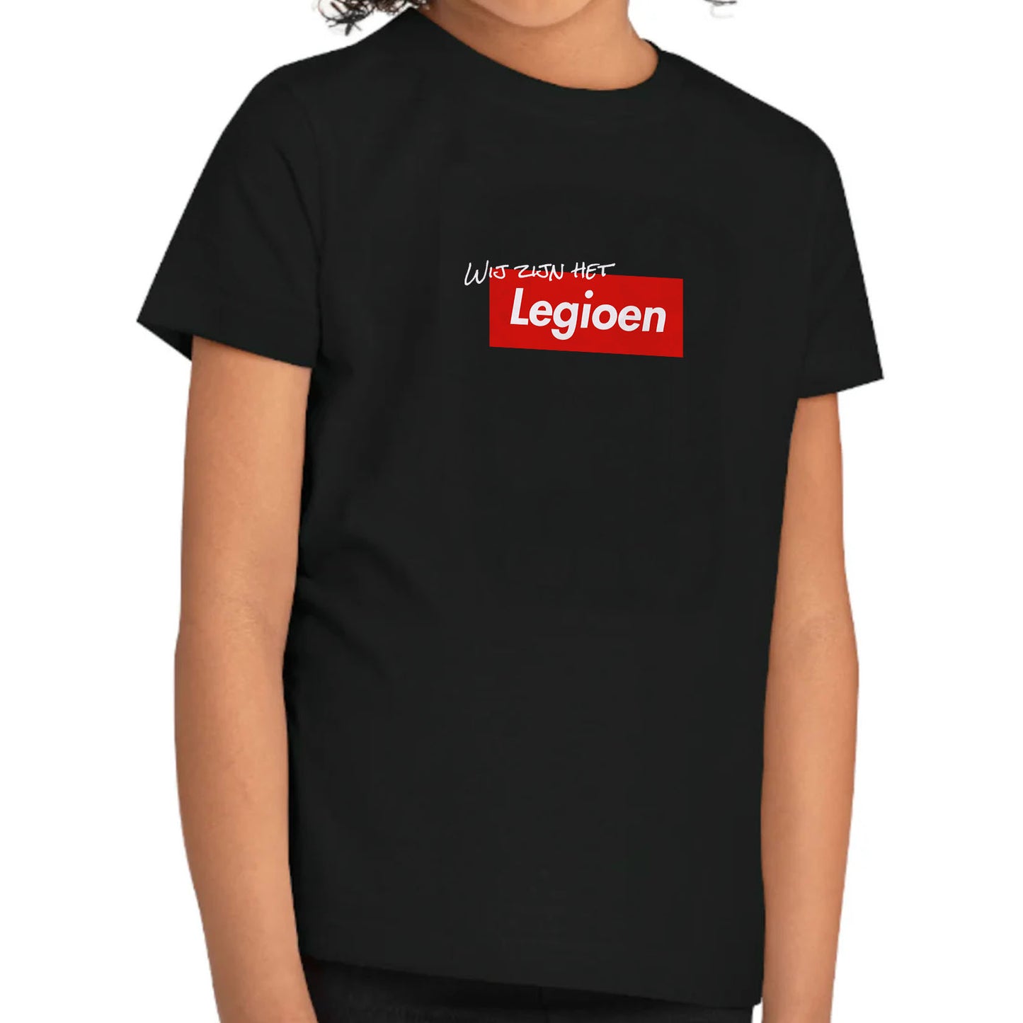 T-shirt regular zwart - kids - Wij zijn het Legioen