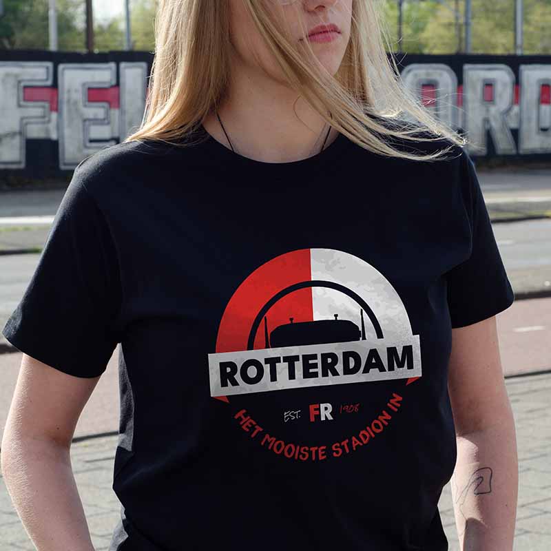 T-shirt regular - Het mooiste stadion in Rotterdam - logo voor groot