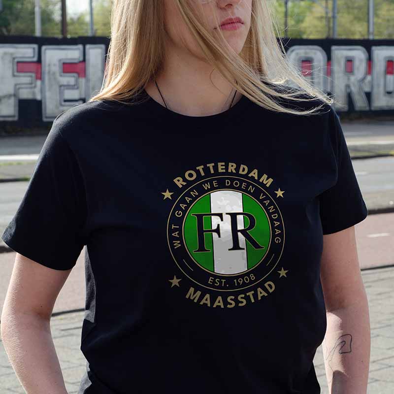 T-shirt regular - FR - Wat gaan we doen vandaag - logo voor groot