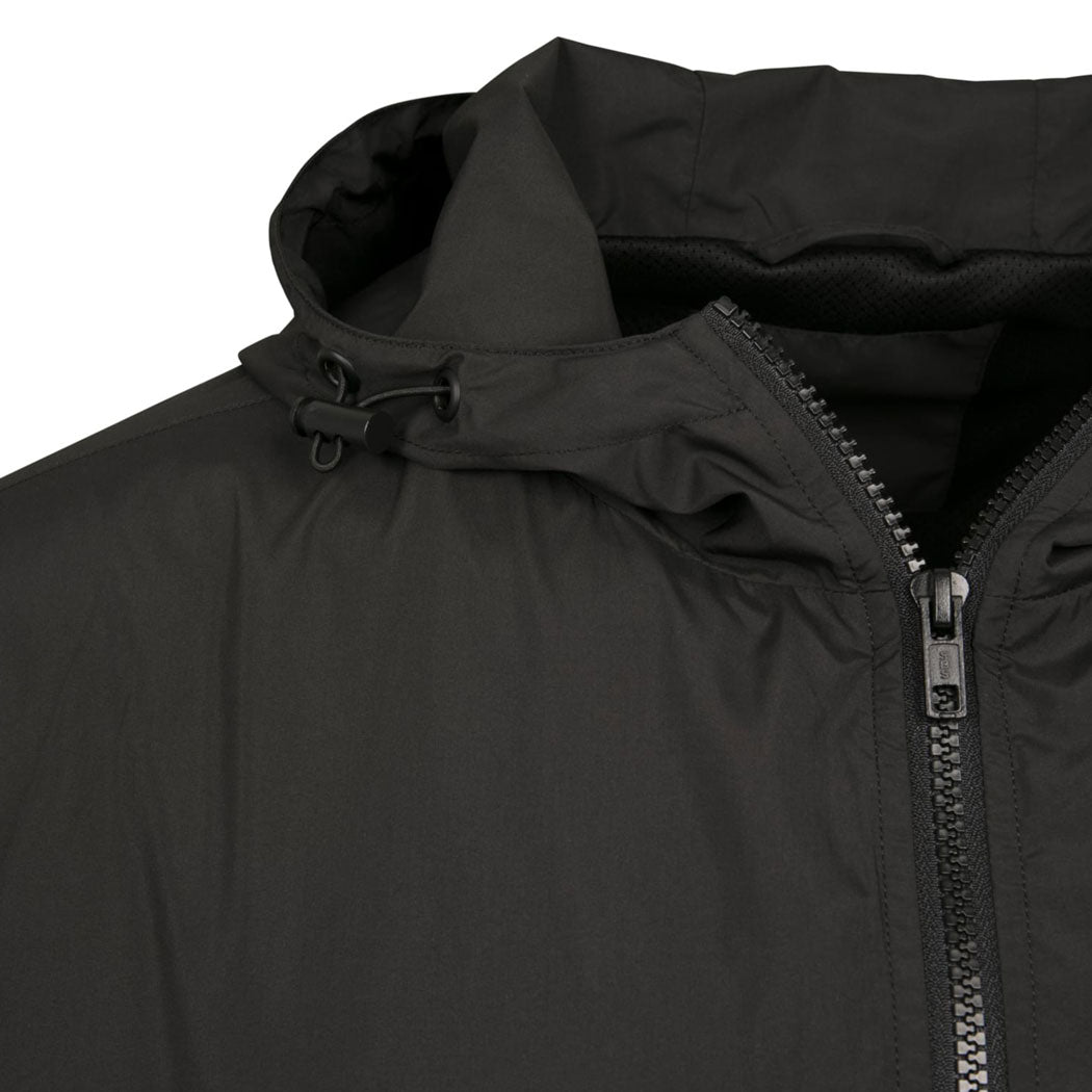Windbreaker overhead jas zwart - FR - Wat gaan we doen vandaag - logo links