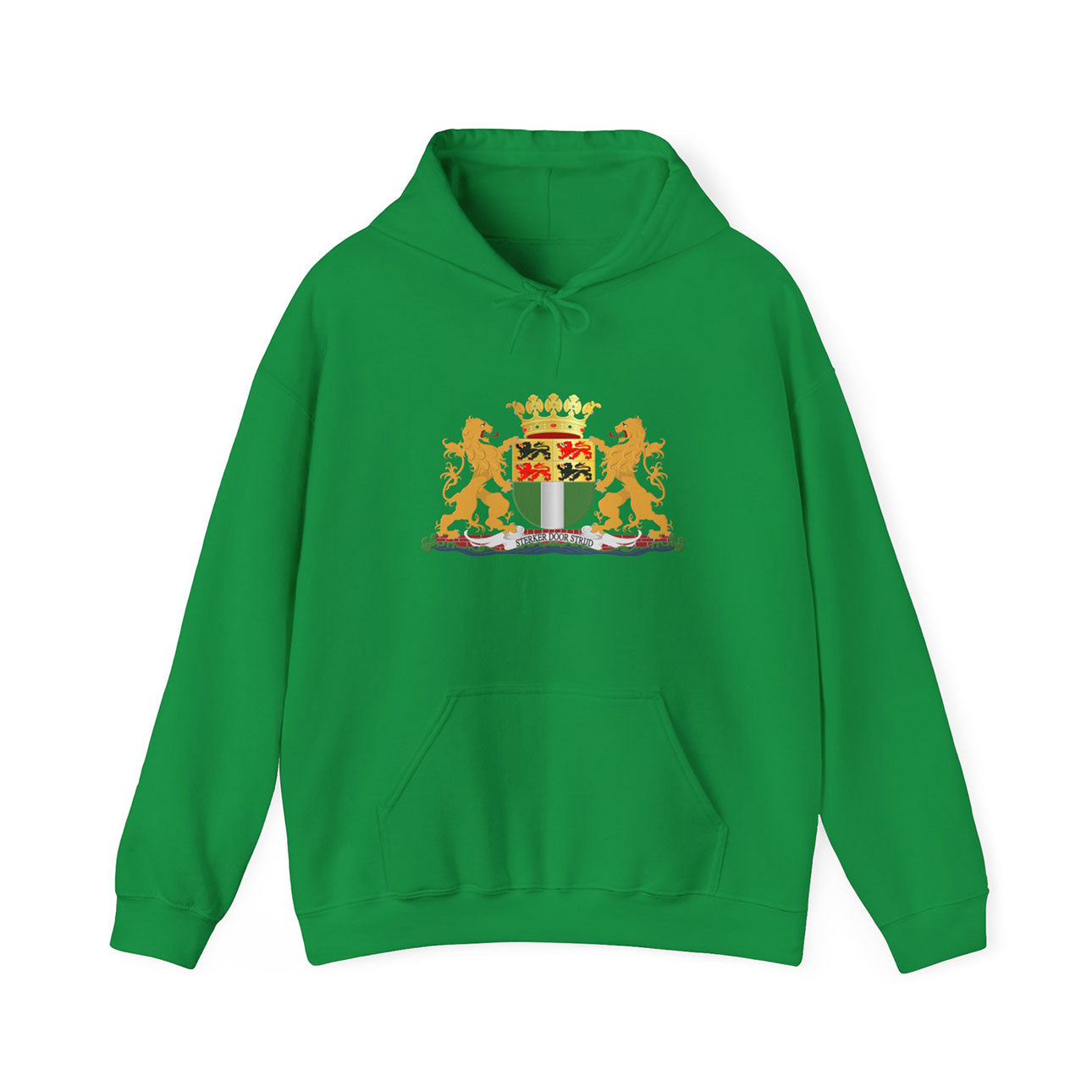 Hoodie relax zwart - Wapen van Rotterdam - logo voor groot