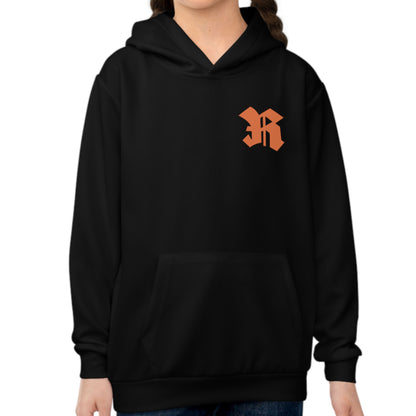 Zwarte kinder hoodie met Rotterdam design