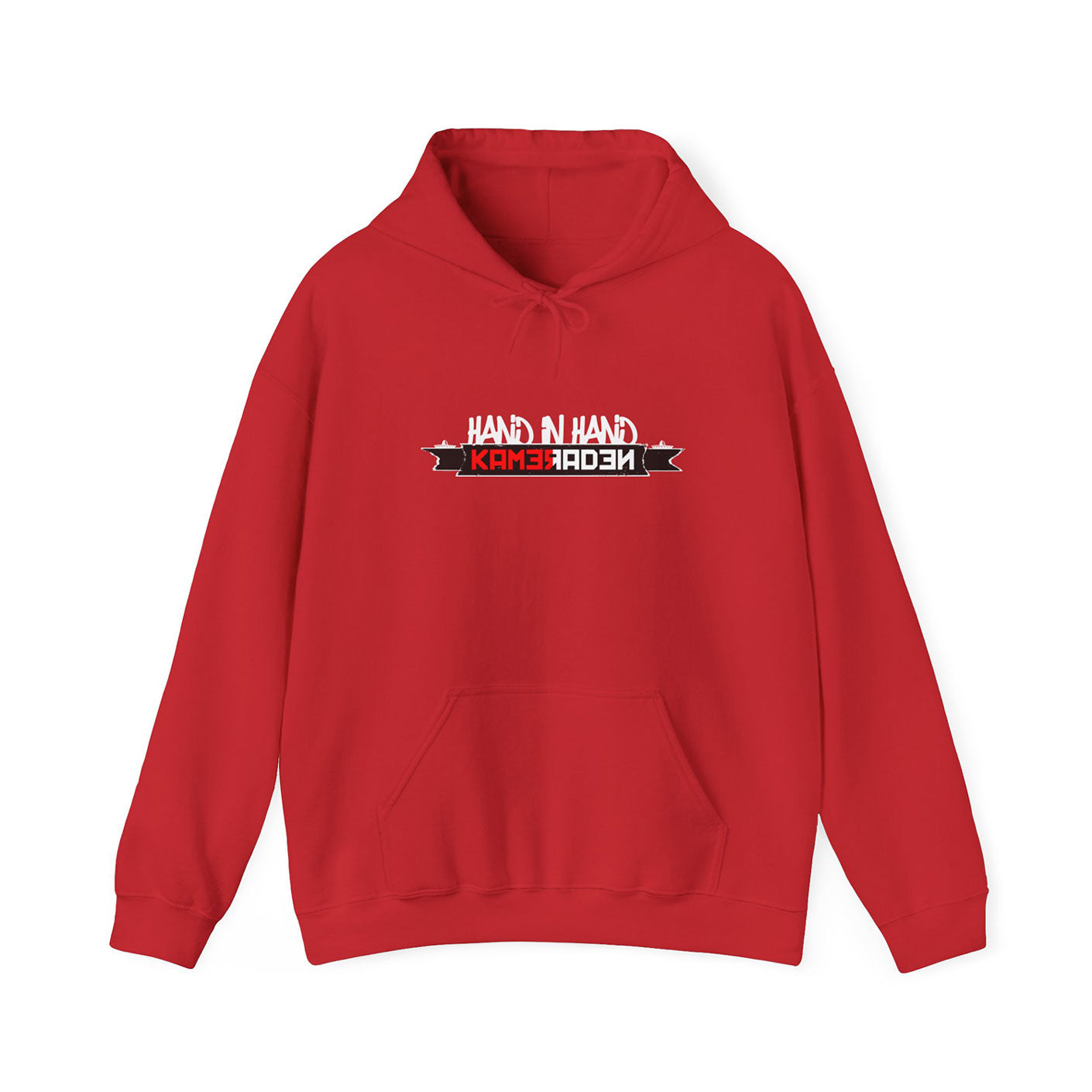 Hoodie relax - Hand in hand - Kameraden - logo voor groot