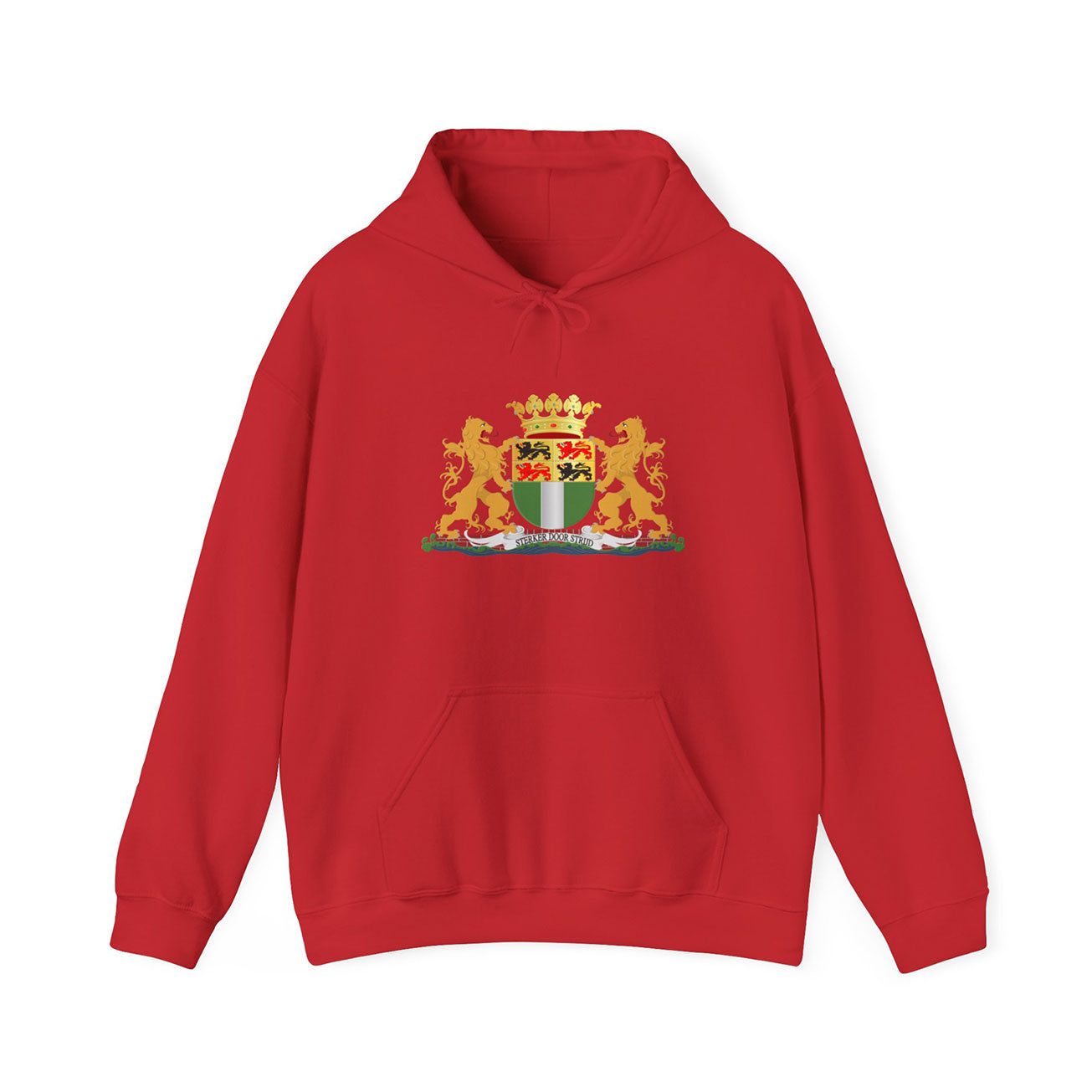 Hoodie relax zwart - Wapen van Rotterdam - logo voor groot