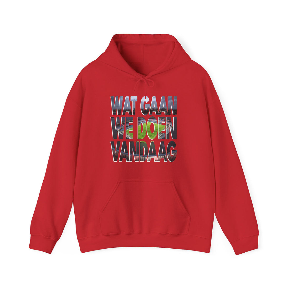 Hoodie relax - Wat gaan we doen vandaag - logo voor groot