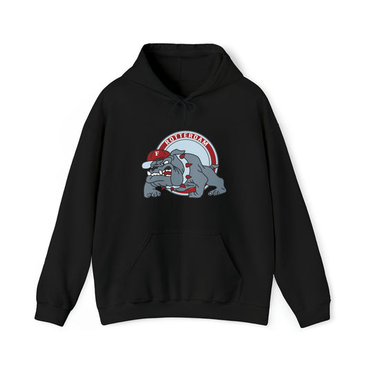 Feyenoord bull dog op zwarte hoodie met capuchon