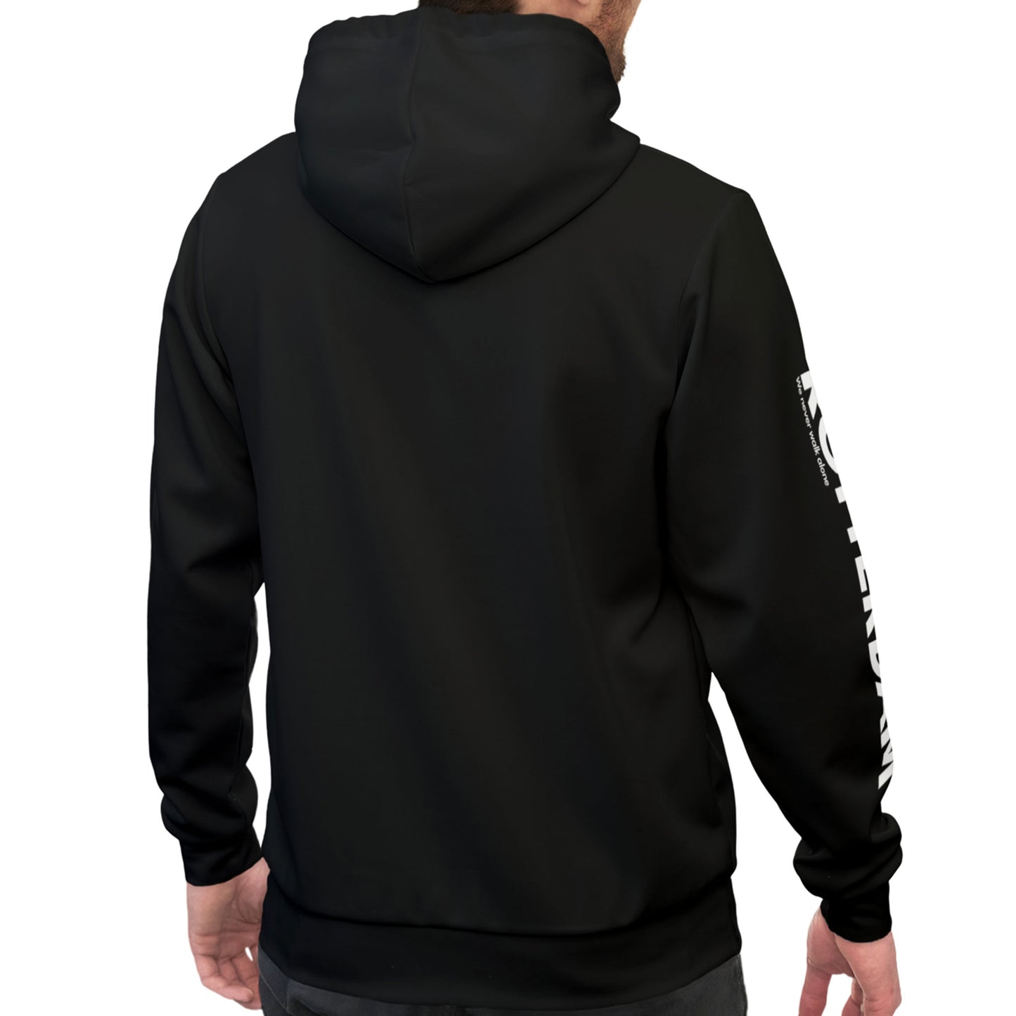 Hoodie relax zwart - FR - EST. 1908 - logo voor en mouwen