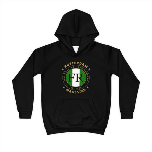 Zwarte kinder hoodie met Feyenoord logo