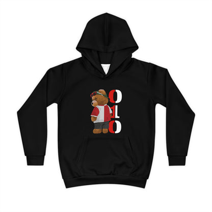 Zwart kinder hoodie met feyenoord 010 beer