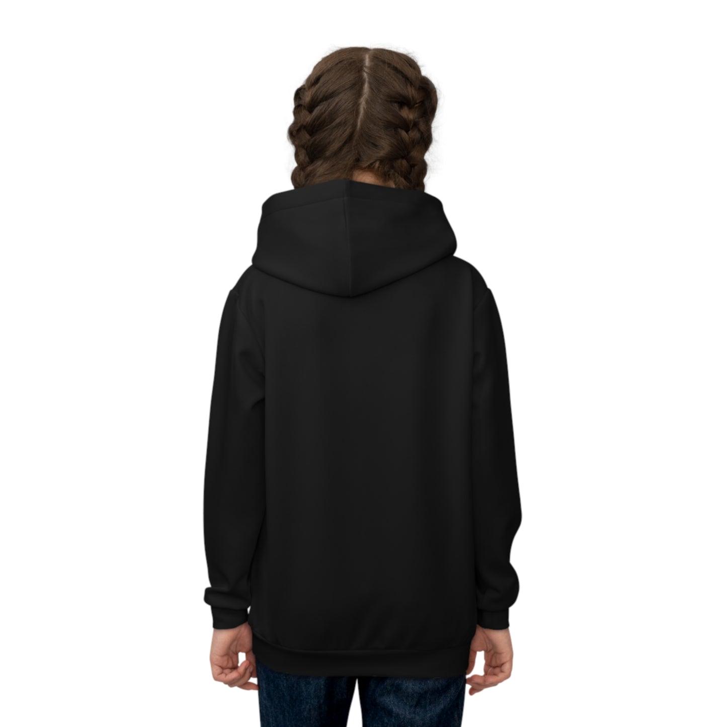 Hoodie regular zwart - kids - Het wapen van Rotterdam - logo voor groot