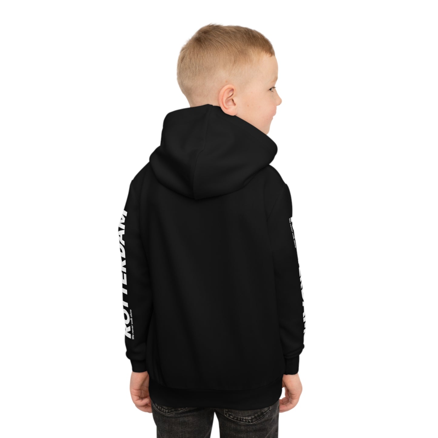 Hoodie regular zwart - kids - FR - EST. 1908 - logo voor en mouwen