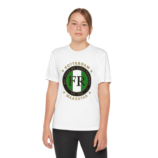 T-shirt regular wit - kids - FR - Wat gaan we doen vandaag - logo voor groot