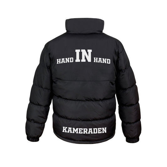 Puffer jas zwart - Hand in hand - Kameraden - logo links