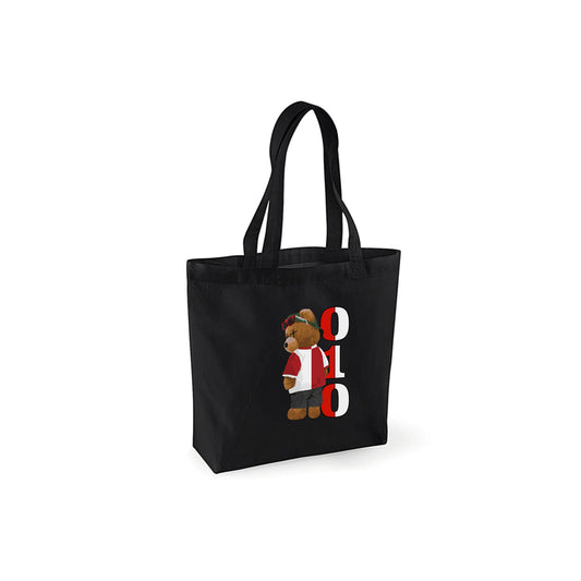 Shopper tas zwart - 010 beer - logo groot