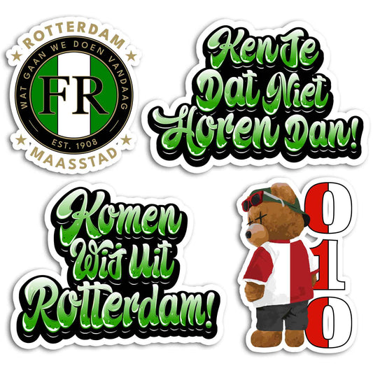 Stickerset van 4 - 10cm