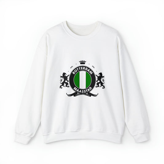 Sweater loose regular wit - Het wapen van Rotterdam - logo voor groot