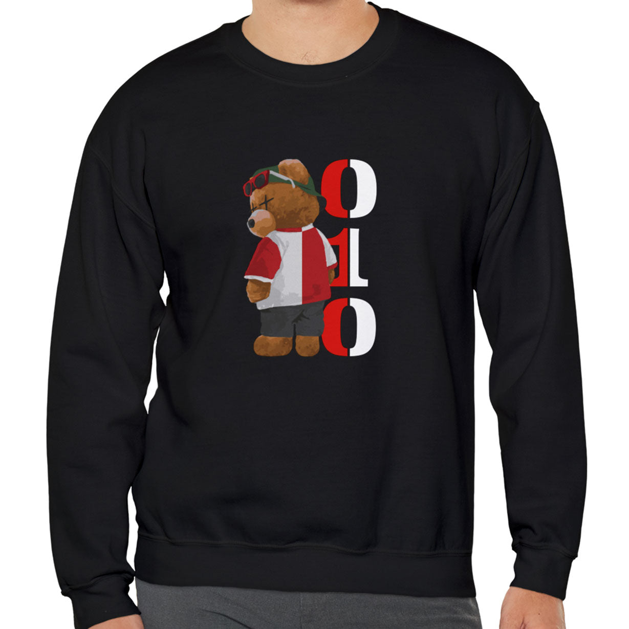 Sweater met Feyenoord beer en 010 design