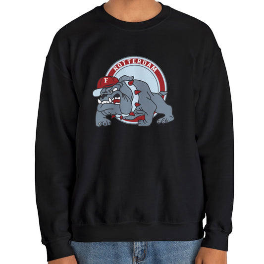 Sweater loose regular zwart - Bulldog Vintage - logo voor groot
