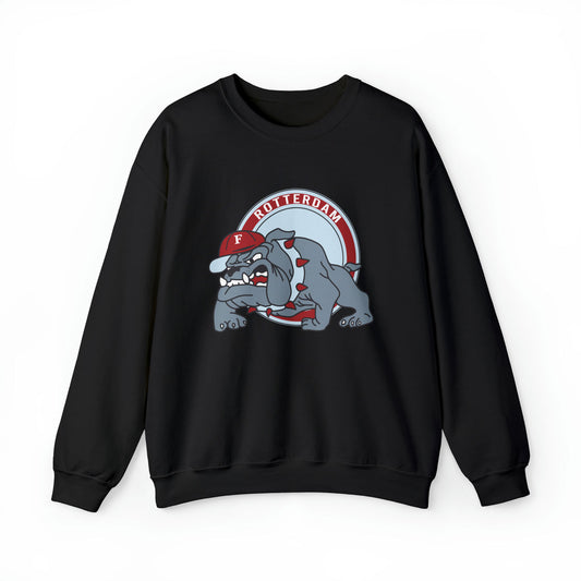 Sweater loose regular zwart - Bulldog Vintage - logo voor groot