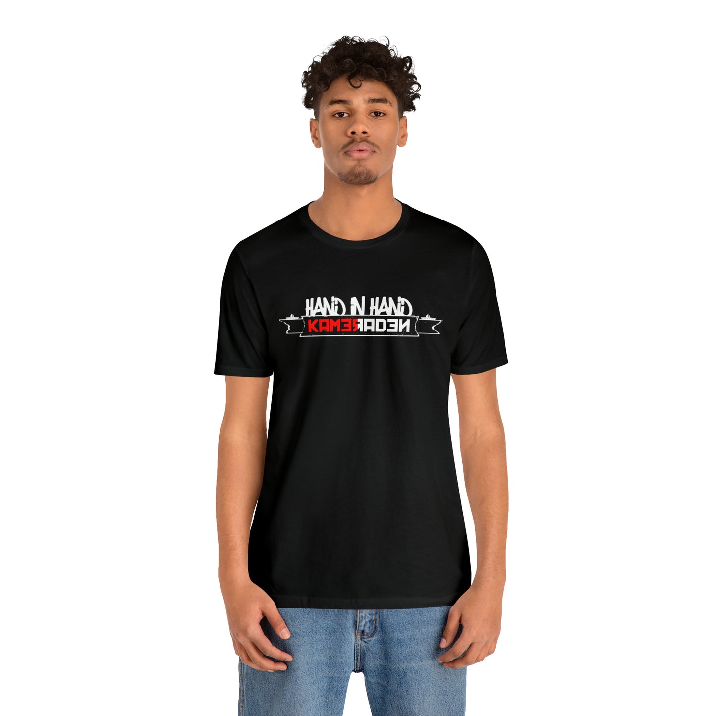 Zwart t-shirt met Feyenoord hand in hand kameraden