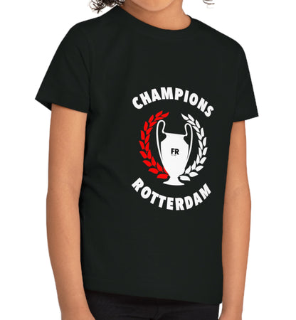 Zwarte kinder t-shirt met Champions League logo