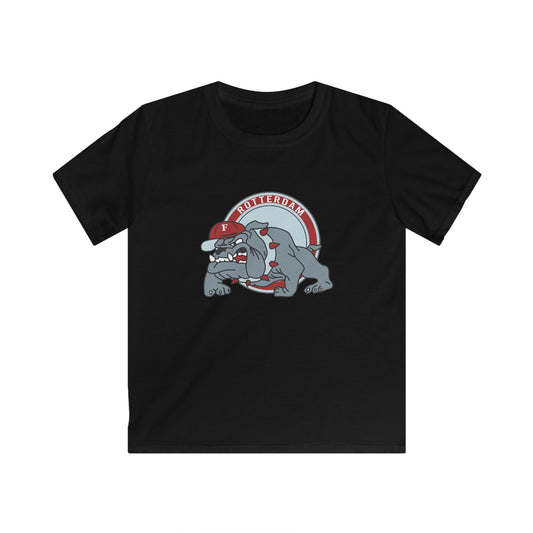 Zwart t-shirt voor kinderen met Feyenoord bulldog design