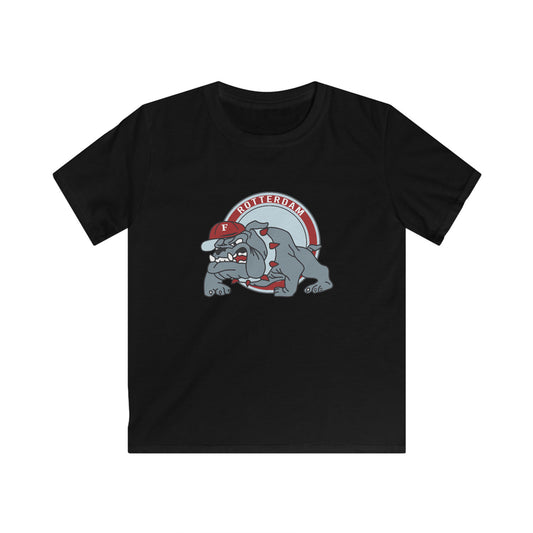 Zwart t-shirt voor kinderen met Feyenoord bulldog design