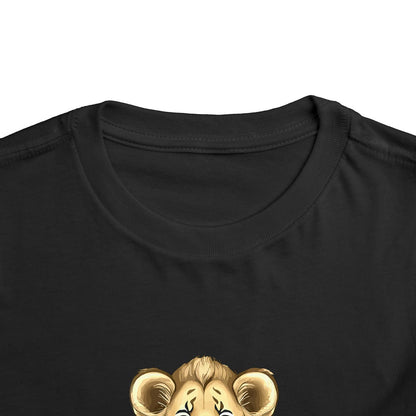 T-shirt regular zwart - kids - Kameraadje leeuw - logo voor groot