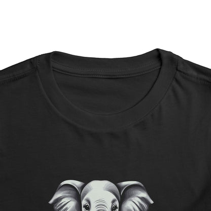 T-shirt regular zwart - kids - Kameraadje olifant - logo voor groot