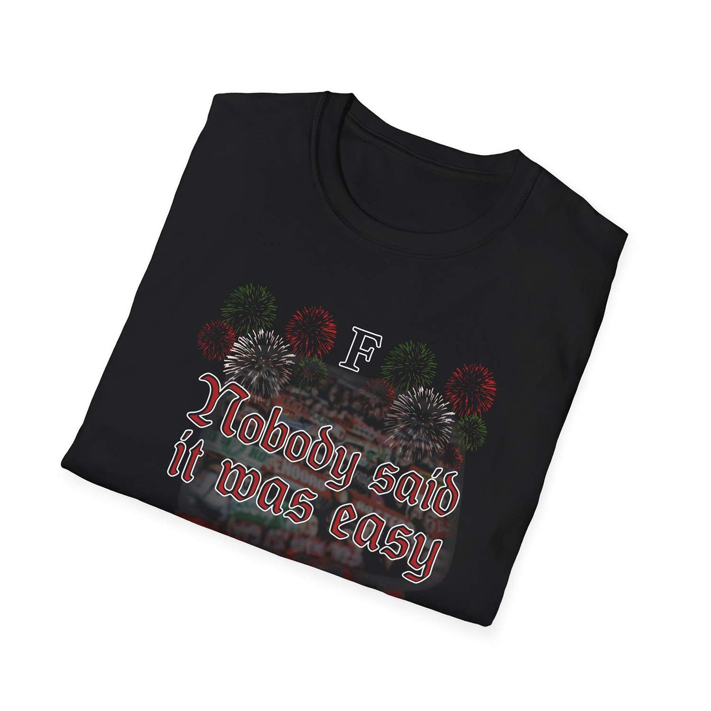 T-shirt regular zwart - Nobody said it was easy