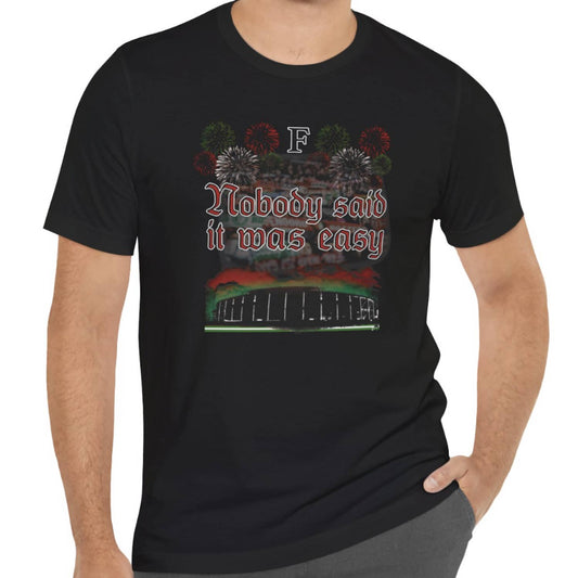 T-shirt regular zwart - Nobody said it was easy
