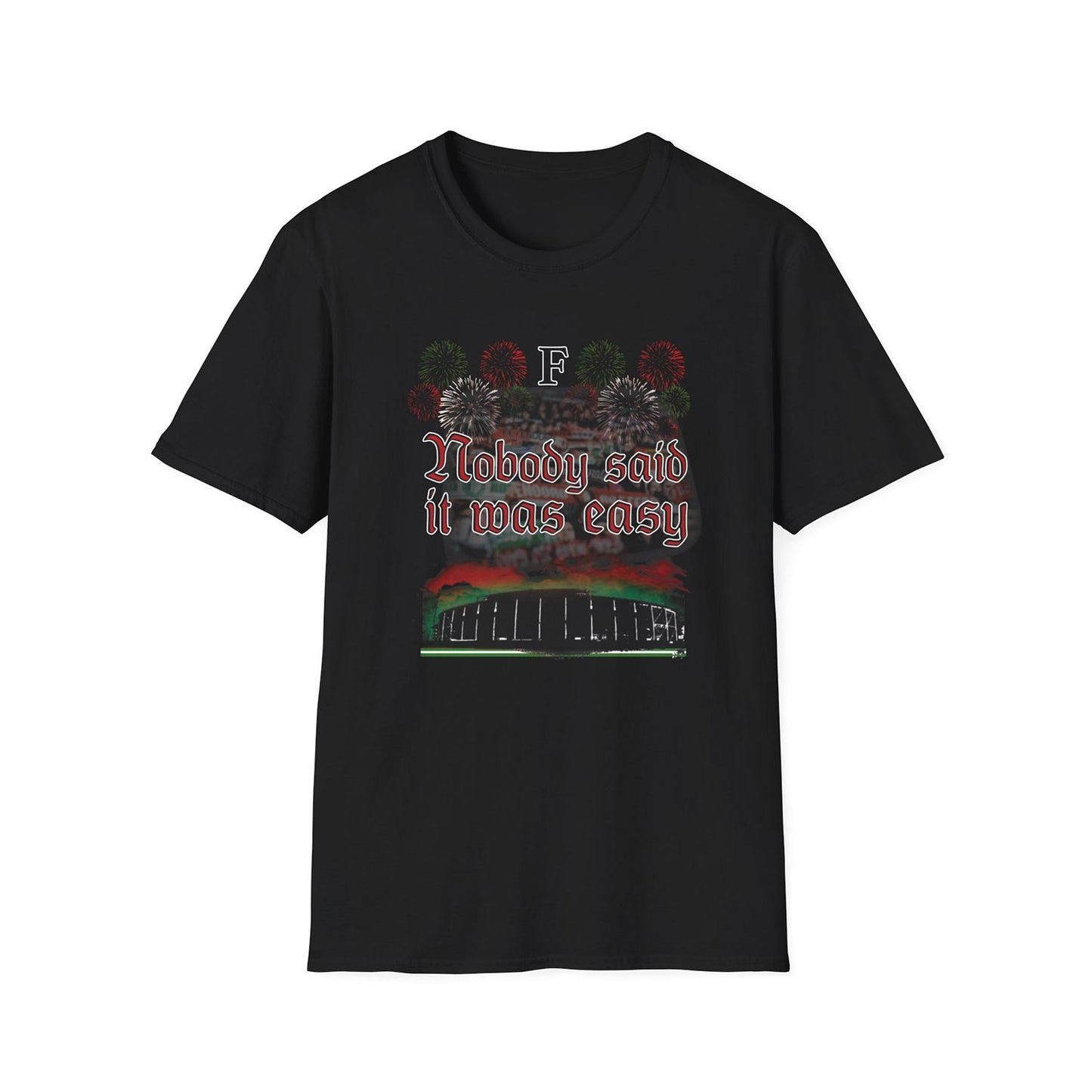 T-shirt regular zwart - Nobody said it was easy