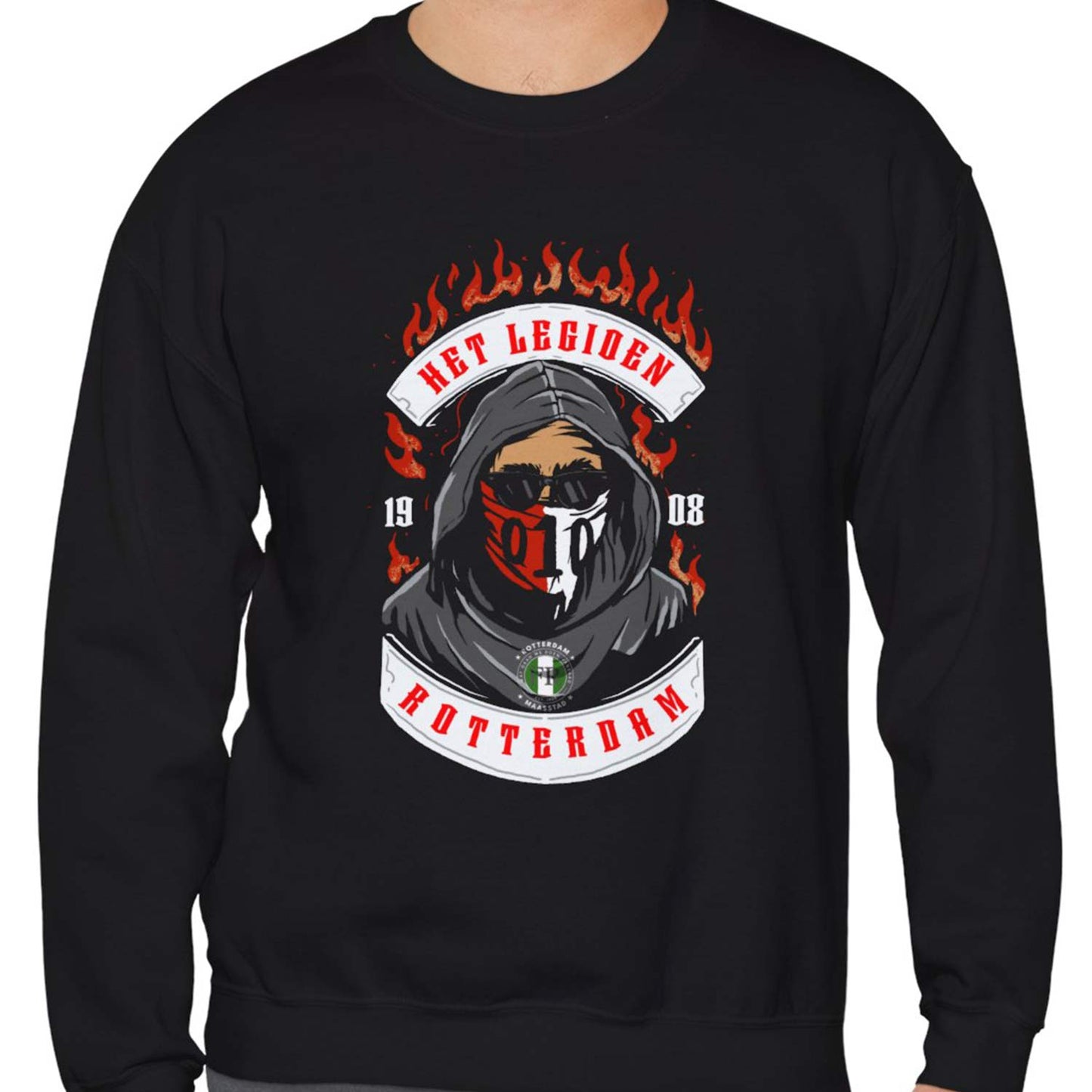 Sweater zwart regular - Het Legioen 1908