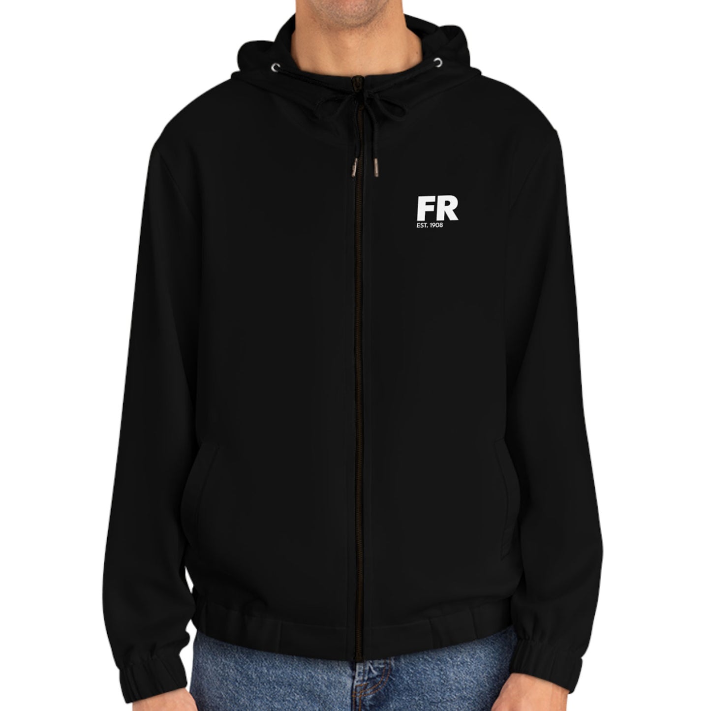 Hoodie met rits relax zwart - FR - Hand in Hand - Kameraden - logo voor en achter