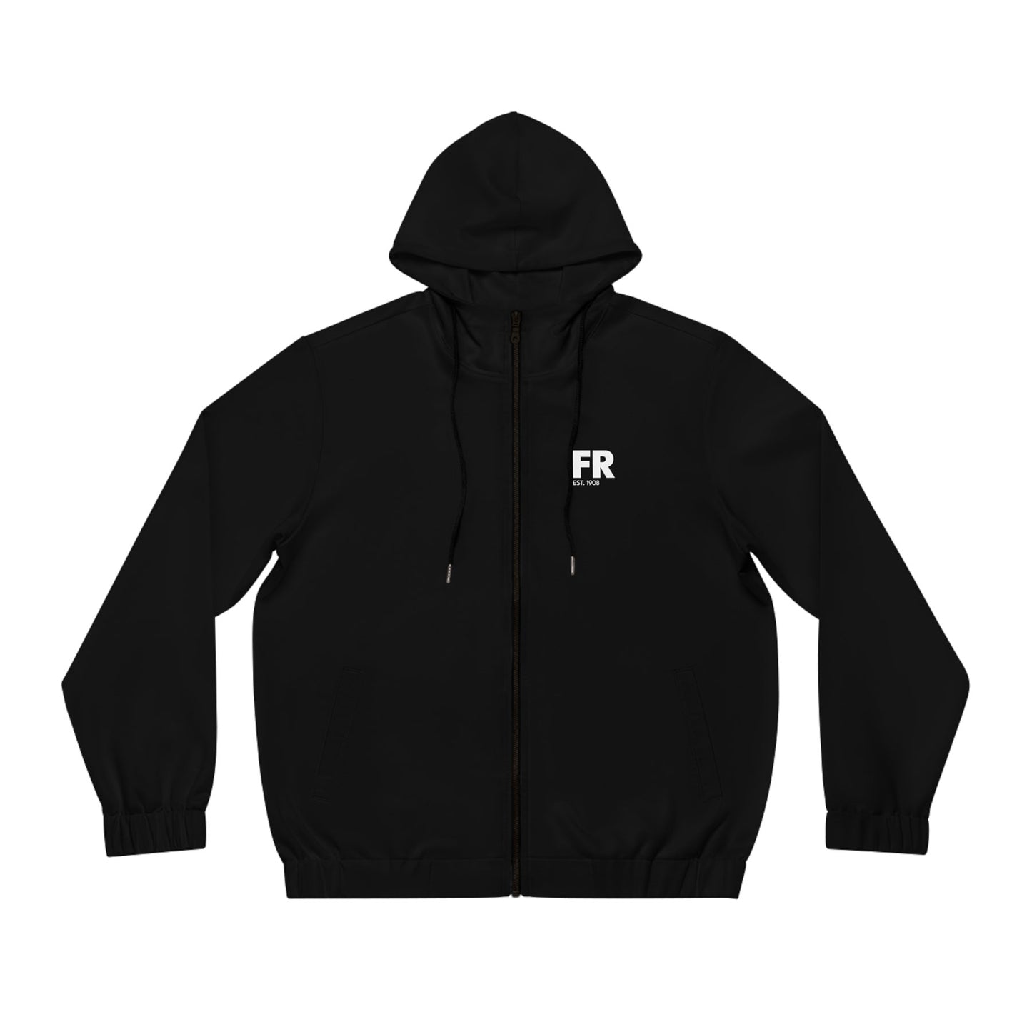 Hoodie met rits relax zwart - FR - Hand in Hand - Kameraden - logo links