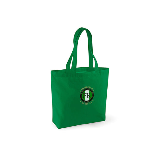 Shopper tas groen - FR - Wat gaan we doen vandaag - logo groot