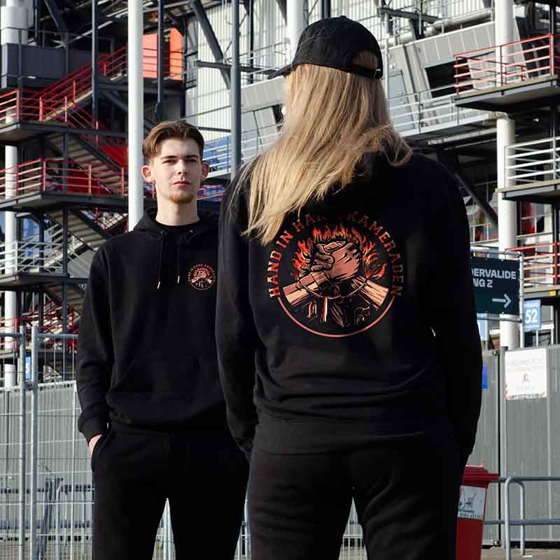 Hoodie relax - Hand in hand - Kameraden - voor en achter