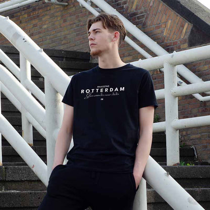T-shirt regular - Rotterdam - Geen woorden maar daden - logo voor groot