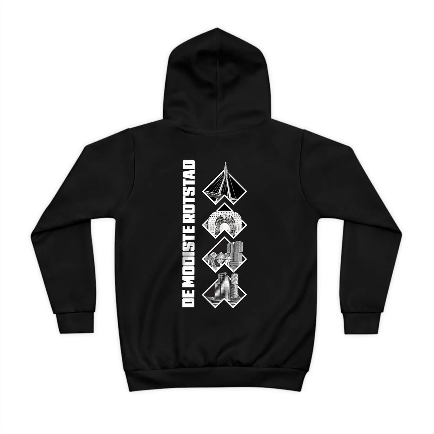 Hoodie regular zwart - kids - De Mooiste Rotstad