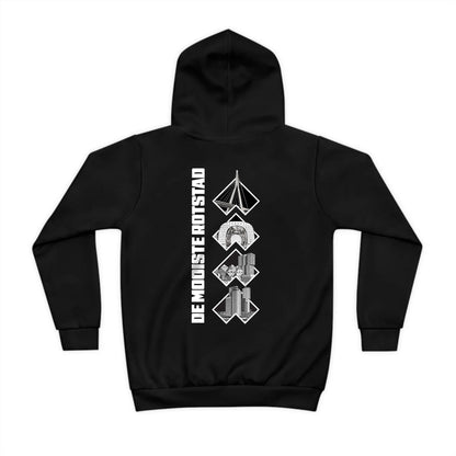 Hoodie regular zwart - kids - De Mooiste Rotstad